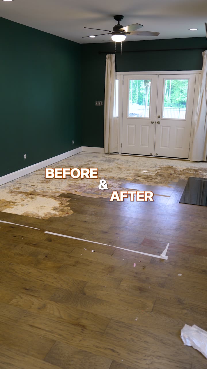 Before and after flooring transformation by Del Carlo Flooring